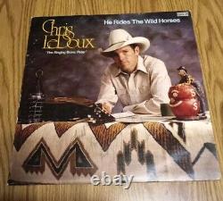 Chris LeDoux Set of 4 Country LPs Vtg Autographed Country Music