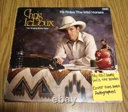 Chris LeDoux Set of 4 Country LPs Vtg Autographed Country Music