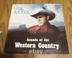 Chris LeDoux Set of 4 Country LPs Vtg Autographed Country Music