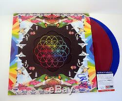 Chris Martin Coldplay Signed A Head Full Of Dreams Vinyl Record Psa/dna Coa