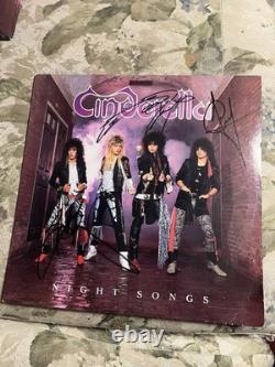 Cinderella NIGHT SONGS Signed Vinyl LP 80's Rock 1ST PRESSING