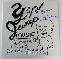 DANIEL JOHNSTON Signed Autograph YipJump Music Album Vinyl Record LP