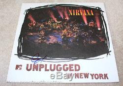 DAVE GROHL SIGNED NIRVANA'MTV UNPLUGGED' VINYL RECORD LP withCOA DAVID PROOF