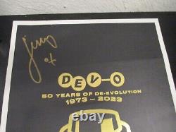 DEVO 50 Years of De-Evolution LTD ED 4LP Clear Vinyl Box Set & CD Signed Poster