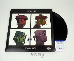 Damon Albarn Gorillaz Signed Autograph Demon Days Vinyl Record Album PSA/DNA COA