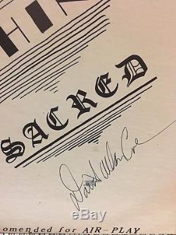 David Allan Coe Band Nothing Sacred/Signed/Autographed/Rare/Vinyl/EX