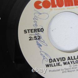 David Allan Coe Vinyl 45 Demo Record Willie Waylon and Me Signed Mono Stereo