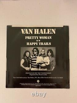 David Lee Roth Pretty Woman 7 45 RPM Vinyl Record Autographed/Signed VAN HALEN