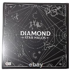 Def Leppard Signed Diamond Star Halos Vinyl Record Album Flat Beckett Autograph