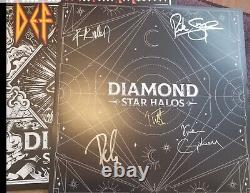 Def leppard signed litho picture diamond star halos lp autographed vinyl real 1
