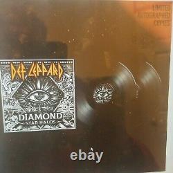 Def leppard signed lithograph picture diamond star halos lp autographed vinyl 2