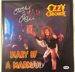 Diary Of A Madman by Ozzy Osbourne Signed PSA DNA authentication Vinyl