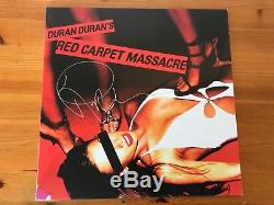 Duran Duran Red Carpet Massacre 2 x LP G/F Red Vinyl Signed by Roger Near Mint