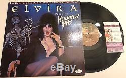 ELVIRA signed VINYL RECORD LP HAUNTED HITS Original 1988 MINT with POSTER JSA