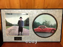 Elton John Autographed A Single Man Album Signed framed with Picture Vinyl Dis