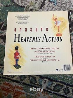 Erasure Heavenly Action SIGNED 12 vinyl Lp Depeche Mode New Order RECORD andy