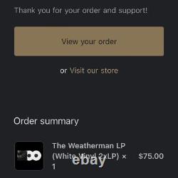 Evidence The Weatherman LP (White Vinyl 2XLP) (Signed By Evidence)