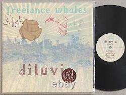 FREELANCE WHALES Diluvia MOM + POP LP Rare Indie Rock Signed Autographed EX