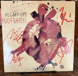 Foo Fighters All My Life 7 Vinyl Signed -Dave Grohl-Taylor Hawkins JSA