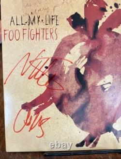 Foo Fighters All My Life 7 Vinyl Signed -Dave Grohl-Taylor Hawkins JSA