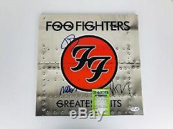 Foo Fighters Nate, Taylor and Pat Signed Autograph Greatest Hits Vinyl Record