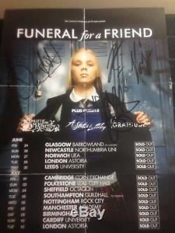 Funeral For A Friend Hours Vinyl 2xLP Signed Poster NM VERY RARE Anberlin