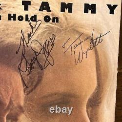 GEORGE JONES TAMMY WYNETTE SIGNED Vinyl Record Were Gonna Hold On Rare