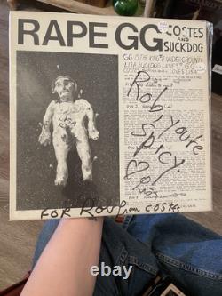 GG Allin RARE Vinyl LP R@PE NM Autographed GG Costes & Suckdog