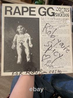 GG Allin RARE Vinyl LP R@PE NM Autographed GG Costes & Suckdog