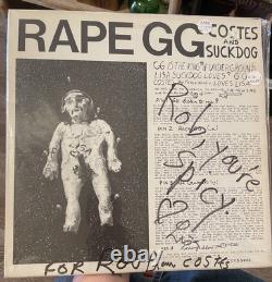 GG Allin RARE Vinyl LP R@PE NM Autographed GG Costes & Suckdog