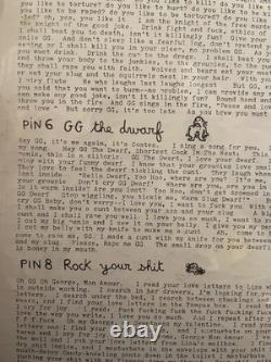 GG Allin RARE Vinyl LP R@PE NM Autographed GG Costes & Suckdog