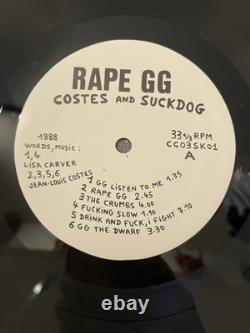 GG Allin RARE Vinyl LP R@PE NM Autographed GG Costes & Suckdog