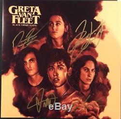 Greta Van Fleet Hand Signed Black Smoke Rising Vinyl Super Rare Full Band Proof