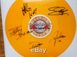 Guns N' Roses, Live And Let Die, Mega Rare, Fully Signed Vinyl 12 Single