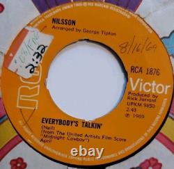 Harry Nilsson Signed 45 Sleeve withCOA, Everybody's Talkin' 1969