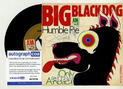 Humble Pie 7 Vinyl Record signed by Steve Marriott, ACOA Small Faces Black Dog