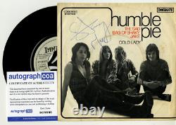 Humble Pie 7 Vinyl Record signed by Steve Marriott, ACOA Small Faces Cold Lady