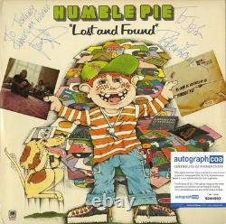 Humble Pie Vinyl Record signed Peter Frampton & Jerry, Lost and Found ACOA