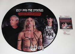 IGGY POP signed LIVE AT ATP 2010 RSD VINYL RECORD Picture Disc EXACT PROOF JSA