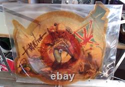 IRON MAIDEN The Trooper EMIP 5397 Vinyl PICTURE DISC SIGNED BY Nicko McBrain