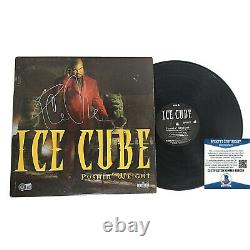 Ice Cube Autograph Pushin' Weight Vinyl Record Album Cover Beckett NWA Signed