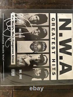 Ice Cube signed NWA Greatest Hits vinyl record album cover LP BAS Beckett Holo