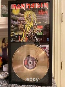 Iron Maiden Killers Steve Harris Signed, JSA COA, with Decorative Gold Record