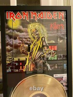 Iron Maiden Killers Steve Harris Signed, JSA COA, with Decorative Gold Record