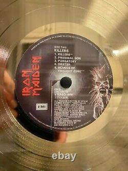 Iron Maiden Killers Steve Harris Signed, JSA COA, with Decorative Gold Record