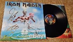 Iron Maiden Signed Vinyl Lp Record Seventh Son Of The Seventh Son +coa