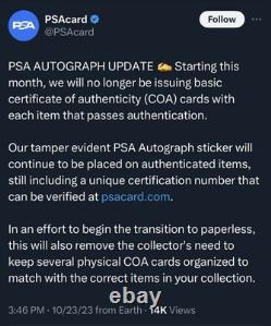 J. Cole Signed Autographed 2014 Forest Hills Drive Vinyl Record Holder PSA AUTO