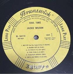 JACKIE WILSON soul time BRUNSWICK Autograph Signed Lp Vinyl Rare BL-54118 1965