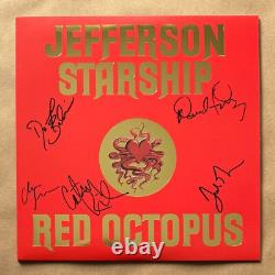 Jefferson Starship Red Octopus Signed 5x Vinyl Record LP Reissue Autograph Rare