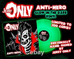 Jerry Only Anti-Hero SIGNED Vinyl LP GLOW IN THE DARK #'d/300 NEW Misfits RARE